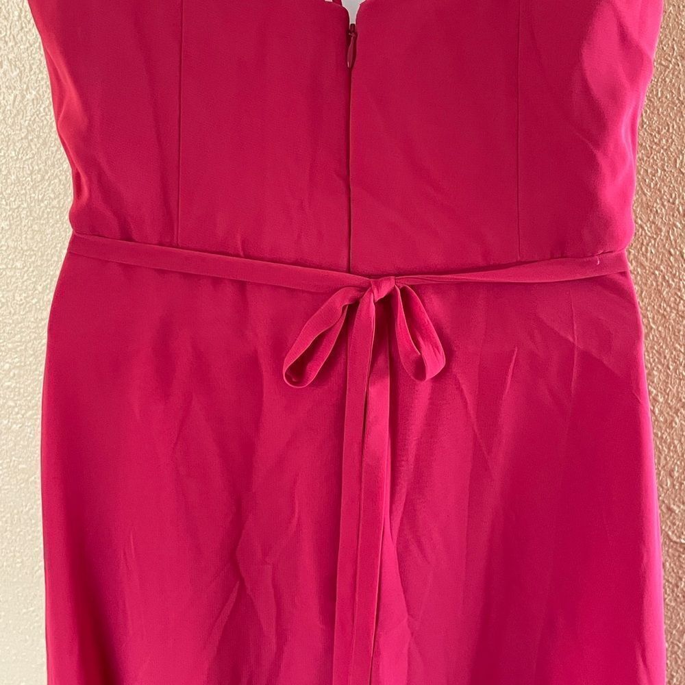 Morilee By Madeline Gardner Maxi Strappy Formal Dress Bridesmaid Berry Pink 12 - Picture 8 of 16